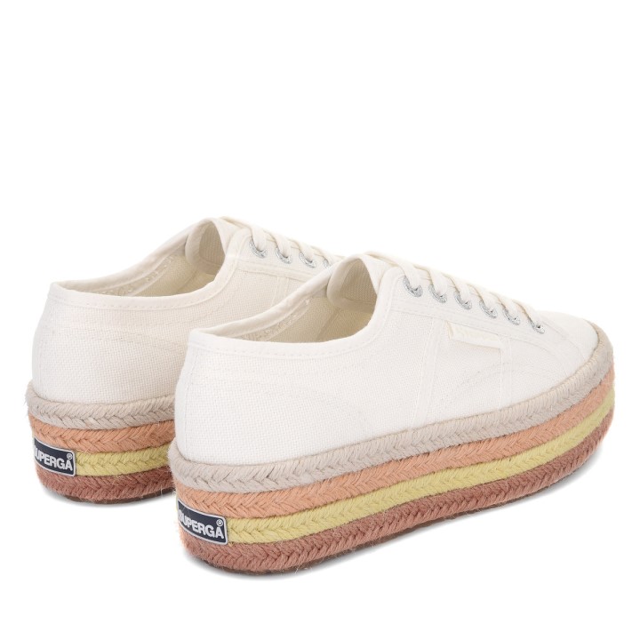 Superga 2790 Višebojni Konop Bijeli Avorio-bgesso-oapricot-b