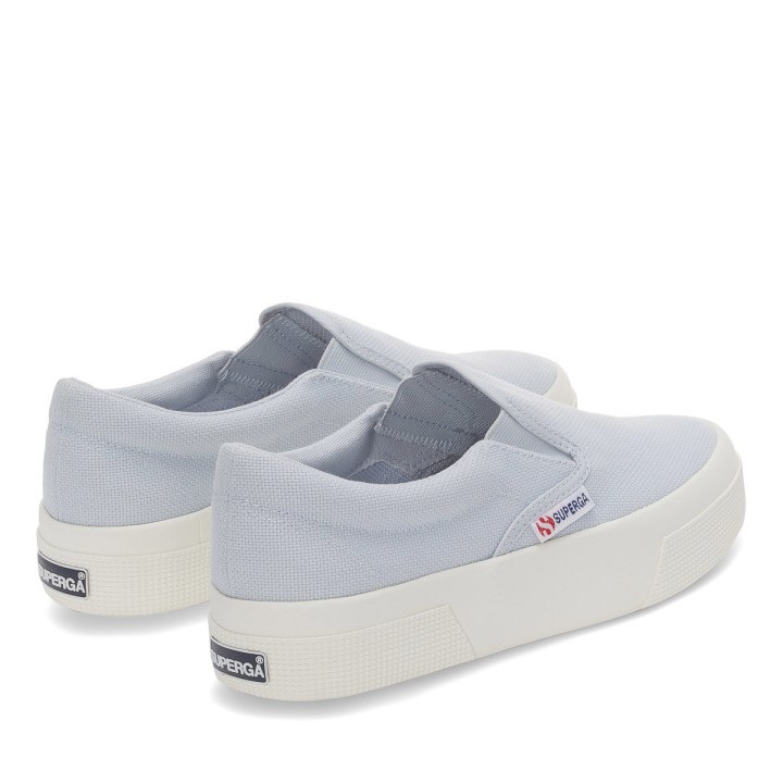 Superga 2740 Platforma Slip On Sivi Lilla-f Avorio