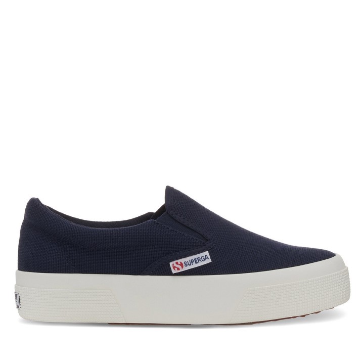 Superga 2740 Slip S Platformom Na Mornarsko-f Avorio