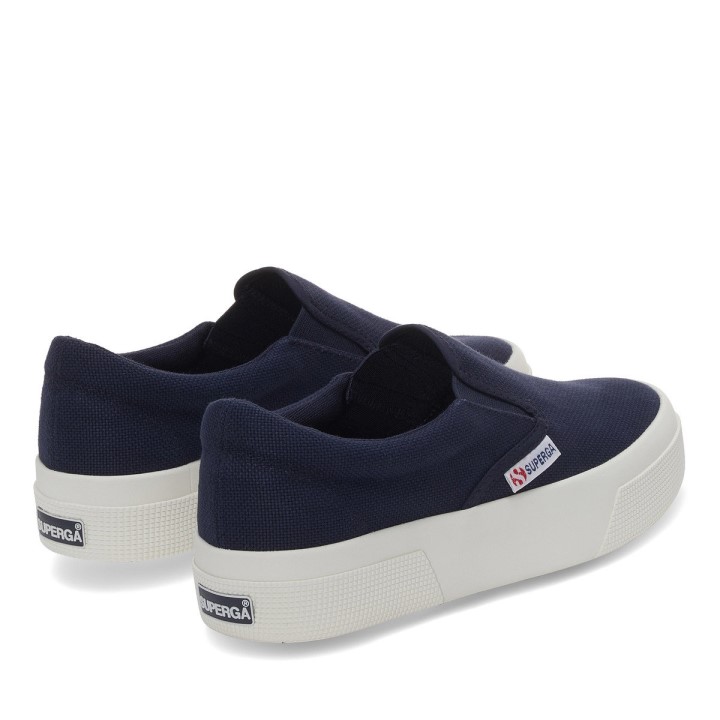 Superga 2740 Slip S Platformom Na Mornarsko-f Avorio