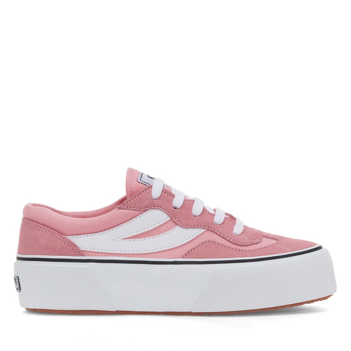 Superga 3041 Revolley Colourblock Platforma Ružičasto-bijela