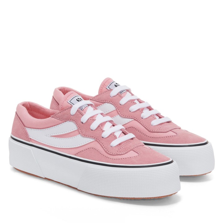 Superga 3041 Revolley Colourblock Platforma Ružičasto-bijela