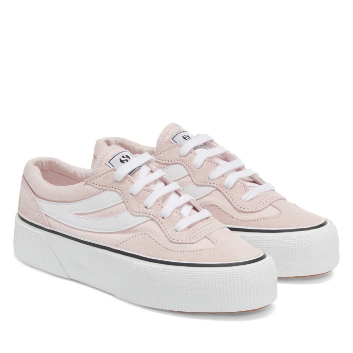 Superga 3041 Revolley Colourblock Platforma Ružičasto-bijela