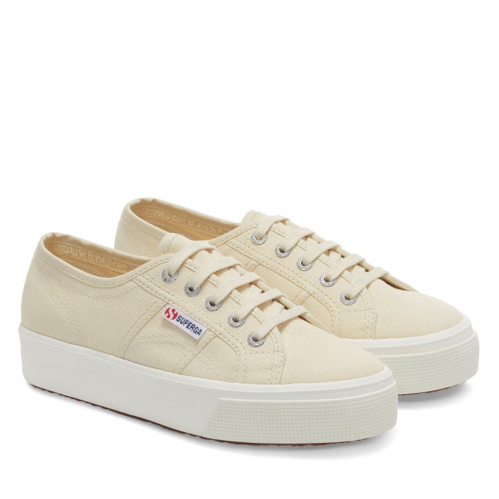 Superga 2730 Srednja Platforma Beige Lt Eggshell-f Avorio