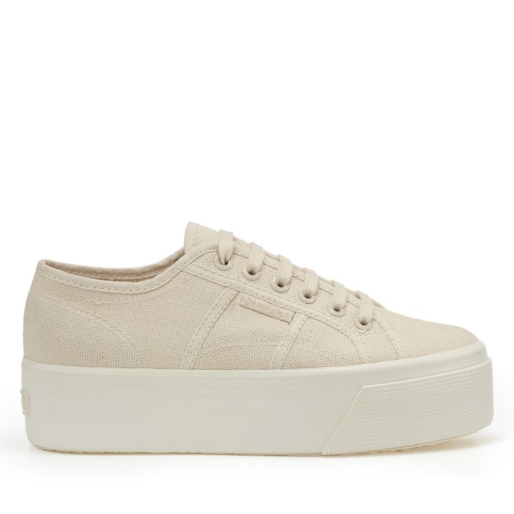 Superga 2790 Sjajna Guma Bež Raw Total-shiny Avorio