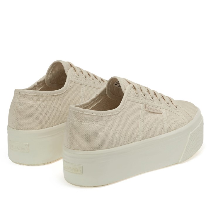 Superga 2790 Sjajna Guma Bež Raw Total-shiny Avorio