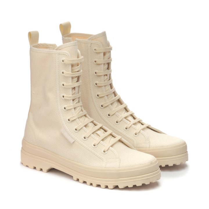 Superga 2641 Alpina High Beige Raw-f Avorio