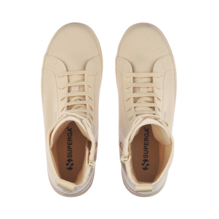 Superga 2641 Alpina High Beige Raw-f Avorio