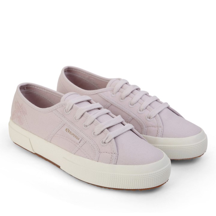 Superga 2750 Prirodna Boja Vez Ružičasto Magenta Lišće