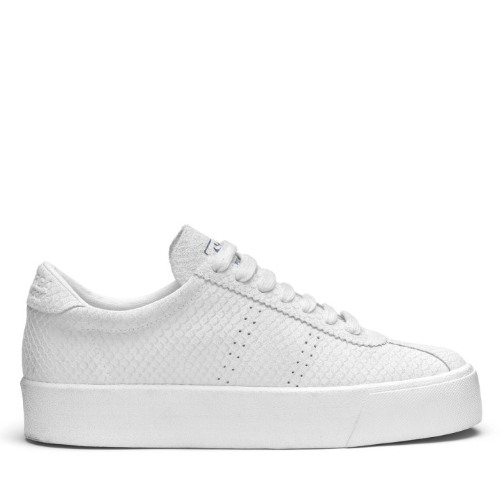 Superga 2854 Club 3 Zmijska Antilop Total Bijelo-bijela