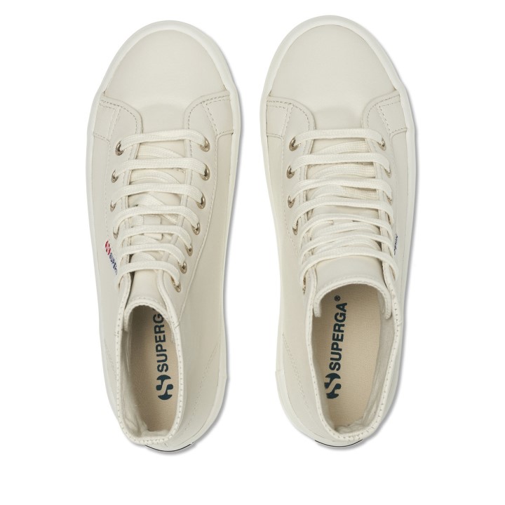 Superga 2341 Alpina Nappa Bež Lt Ljuska Od Jajeta-f Avorio