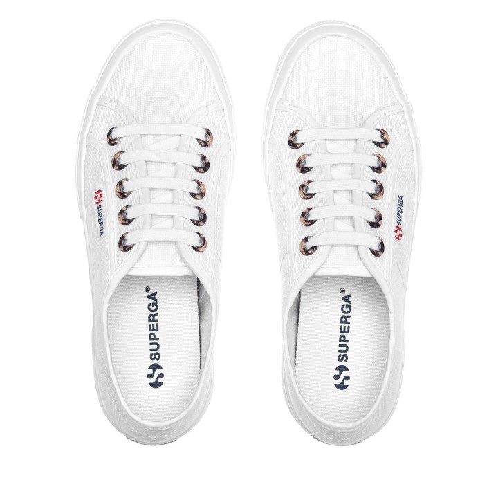 Superga 2750 Resin Ušice Bijelo-klasična Kornjačevina