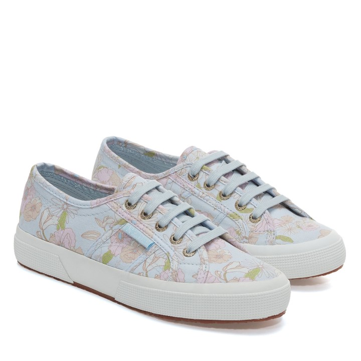 Superga 2750 Cvjetni Print Lt Plavo Ružičasto Narančasto Cvijeće