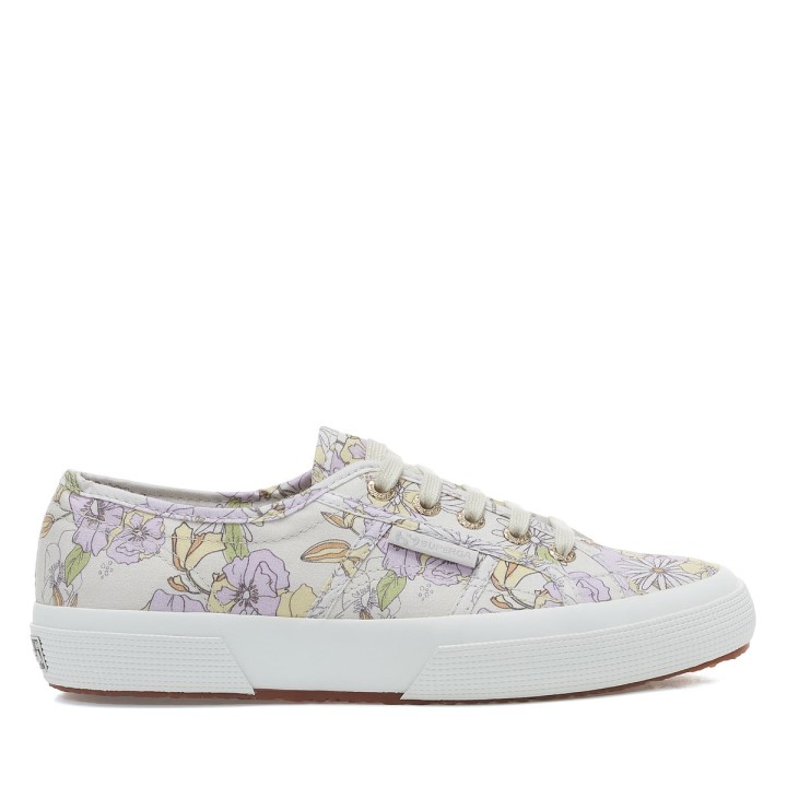 Superga 2750 Cvjetni Print Lt Bež Lila Lt žuto Cvijeće