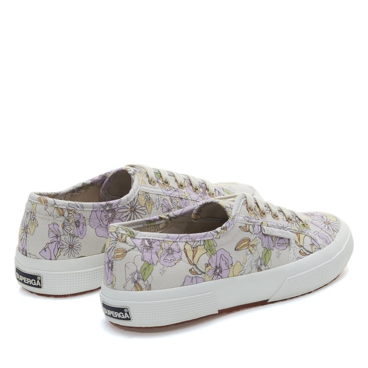 Superga 2750 Cvjetni Print Lt Bež Lila Lt žuto Cvijeće