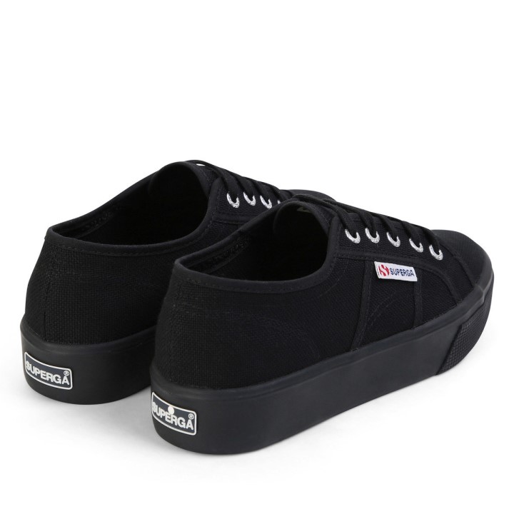 Superga 2730 Srednja Platforma Potpuno Crna
