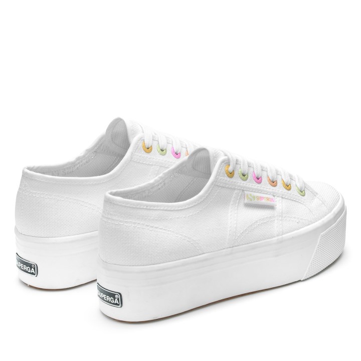 Superga 2790 Detalji Duge Bijelo-slatki Višebojni