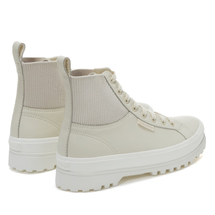 Superga 2644 Alpina Pletena Nappa Bež Lt Ljuska Jajeta-f Avorio