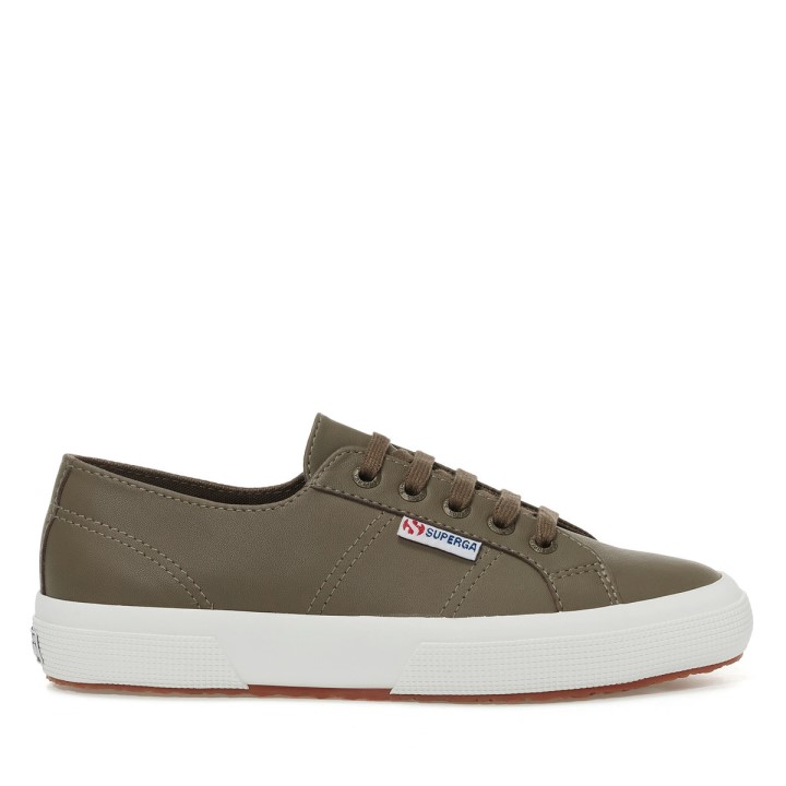 Superga 2750 Nappa Lea Fossil-matt-f Avorio