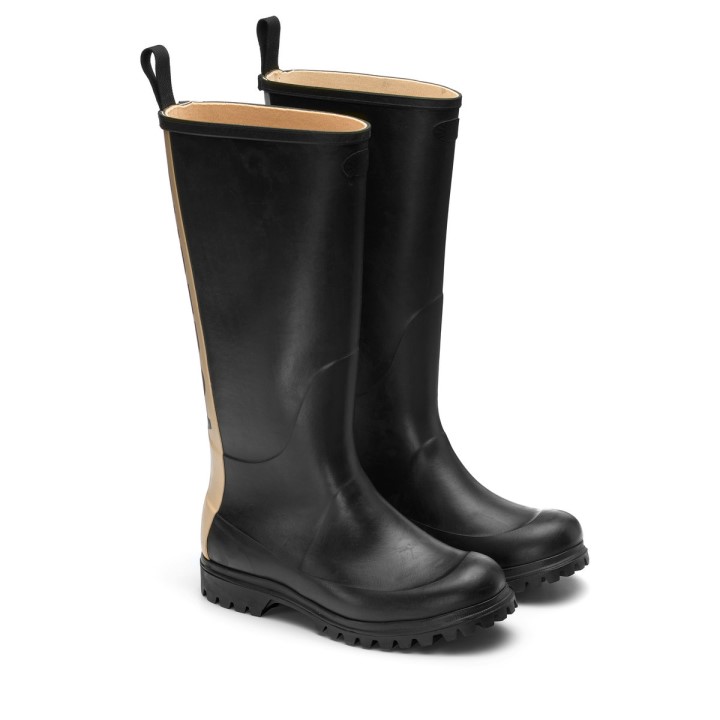 Superga 799 Gumene čizme Crni Natpis