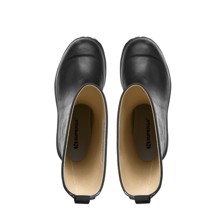 Superga 799 Gumene čizme Crni Natpis