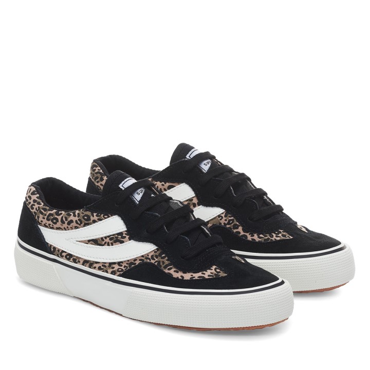 Superga 2941 Revolley Mikroleopard Crni Mikro Leopard