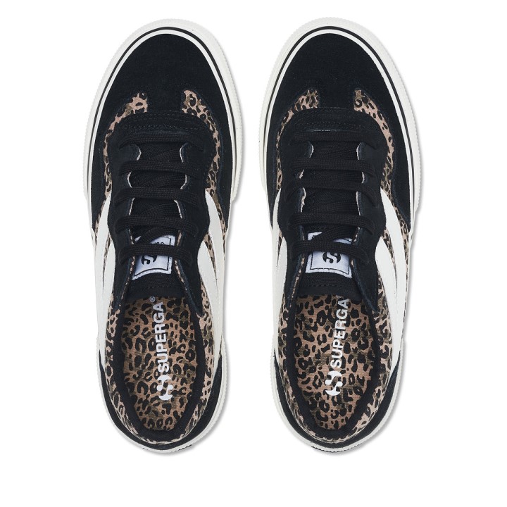Superga 2941 Revolley Mikroleopard Crni Mikro Leopard
