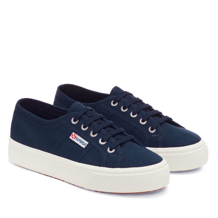 Superga 2730 Srednja Platforma Mornarsko-f Bijela