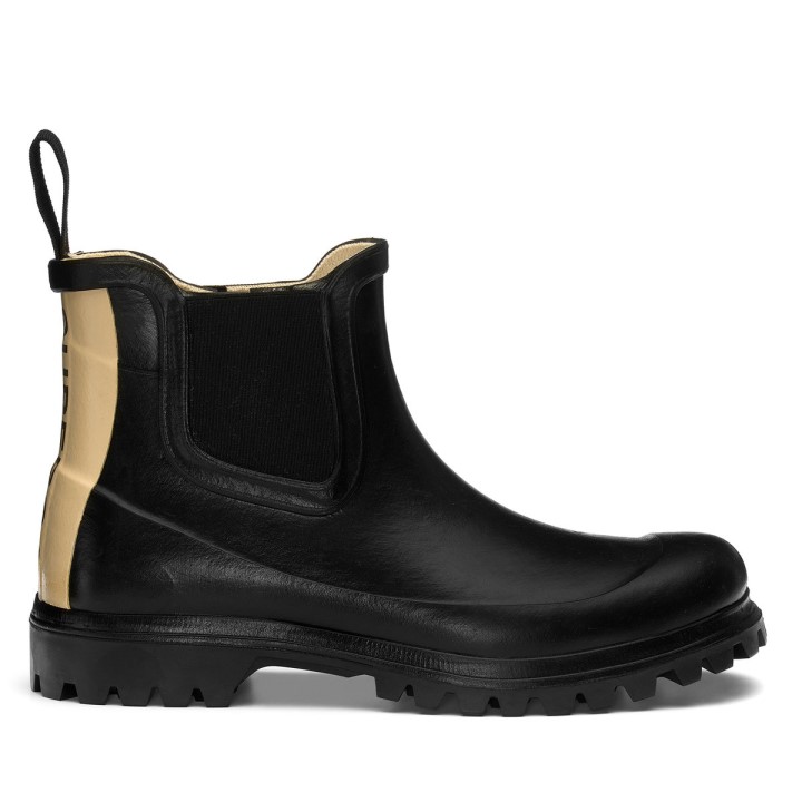 Gumene čizme Superga 798 Crni Natpis