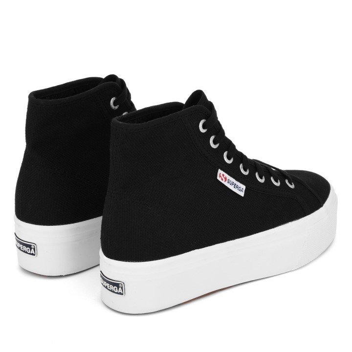 Superga 2705 Visoka Gornja Crno-bijela