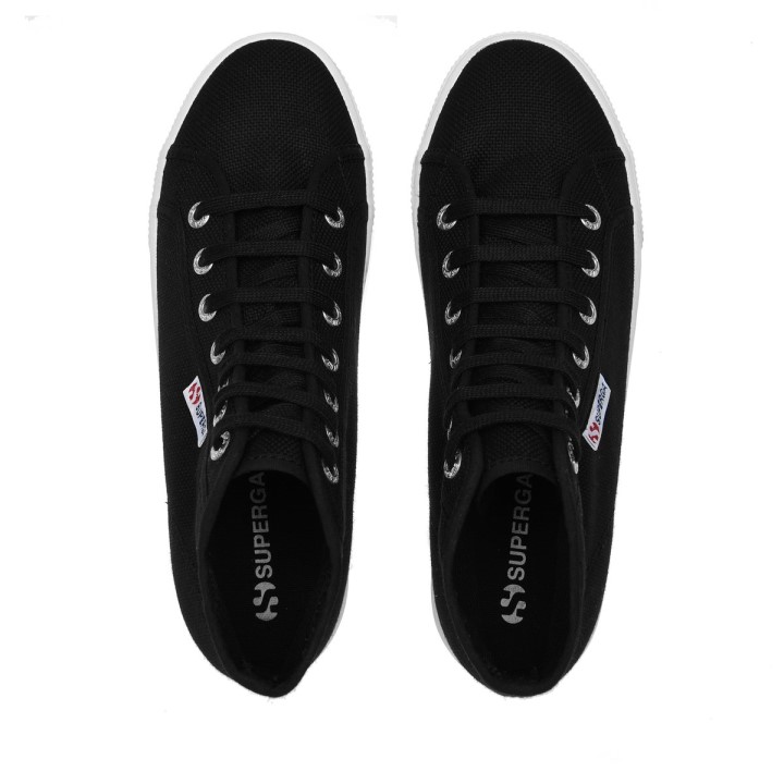Superga 2705 Visoka Gornja Crno-bijela