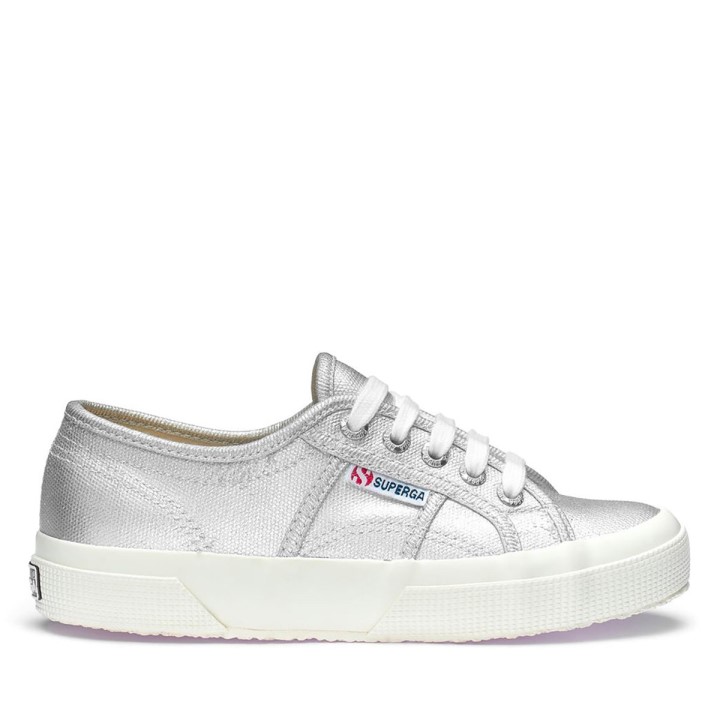 Superga 2750 Metalik Platno Siva Srebrna Mat-f Avorio