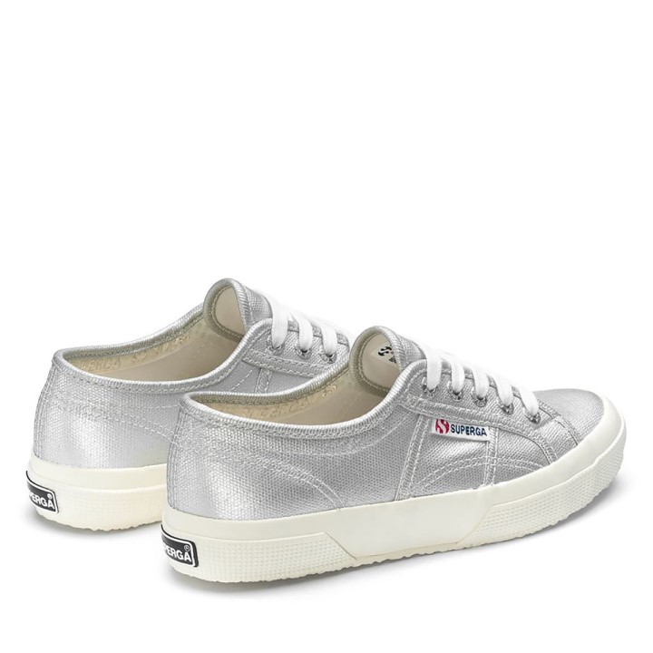 Superga 2750 Metalik Platno Siva Srebrna Mat-f Avorio