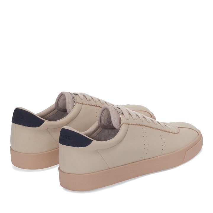 Superga 2843 Club S Prime Soft Leather Fog-navy-f Tobacco