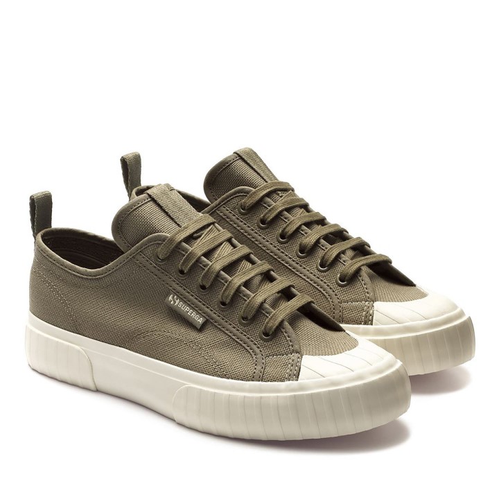 Superga 2630 Trakasta Traka Zelena Safari-f Avorio