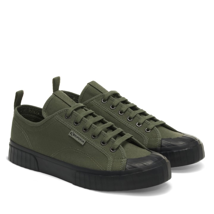 Superga 2630 Trakasta Traka Zelena Sherwood Crna