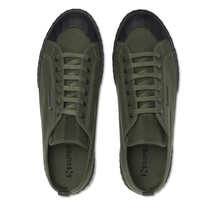 Superga 2630 Trakasta Traka Zelena Sherwood Crna