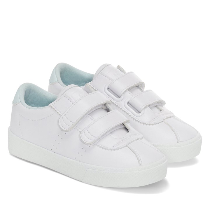 Superga 2843 Kids Club S Naramenice Veganske Bijelo-azurne Led