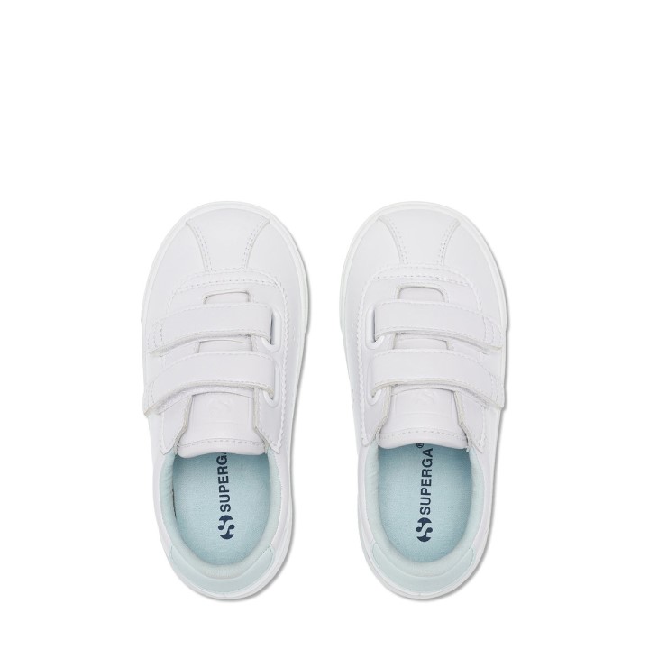 Superga 2843 Kids Club S Naramenice Veganske Bijelo-azurne Led