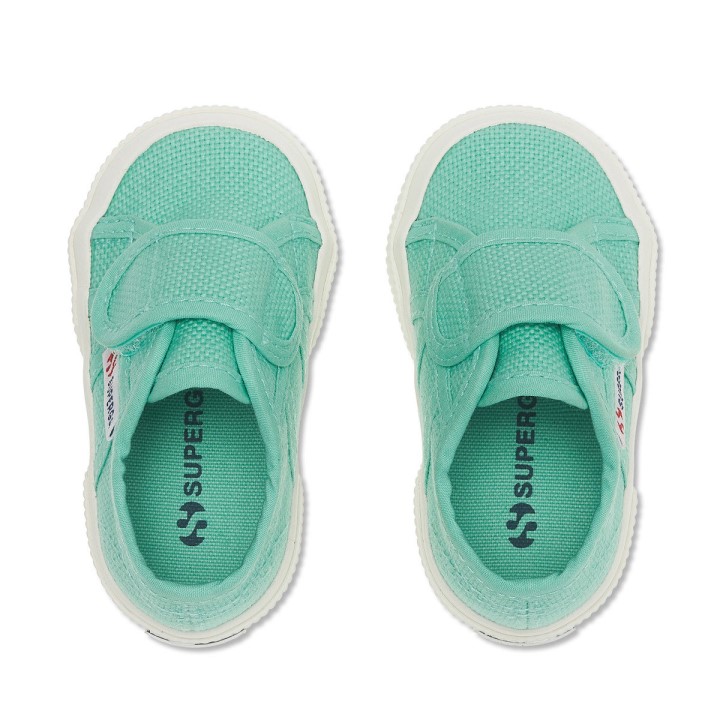 Superga 2750 Bstrap Baby Green Water-f Avorio