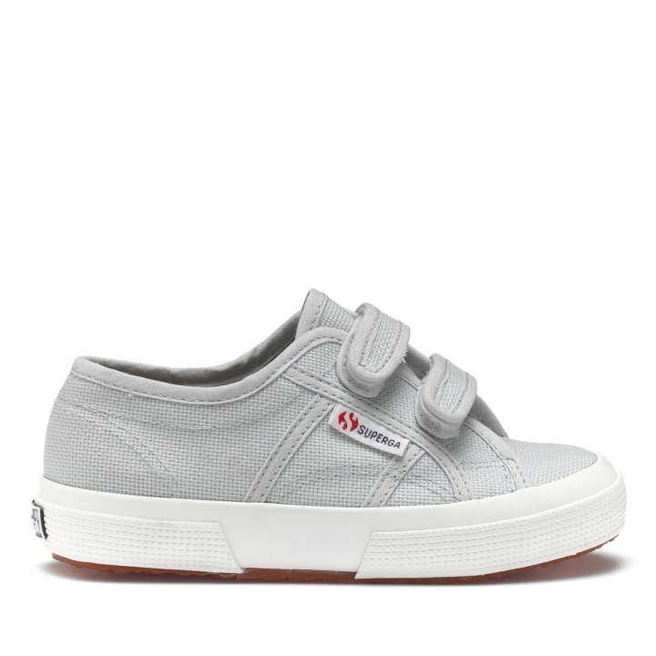 Superga 2750 Jstrap Classic Kids Siva Lilla-f Avorio