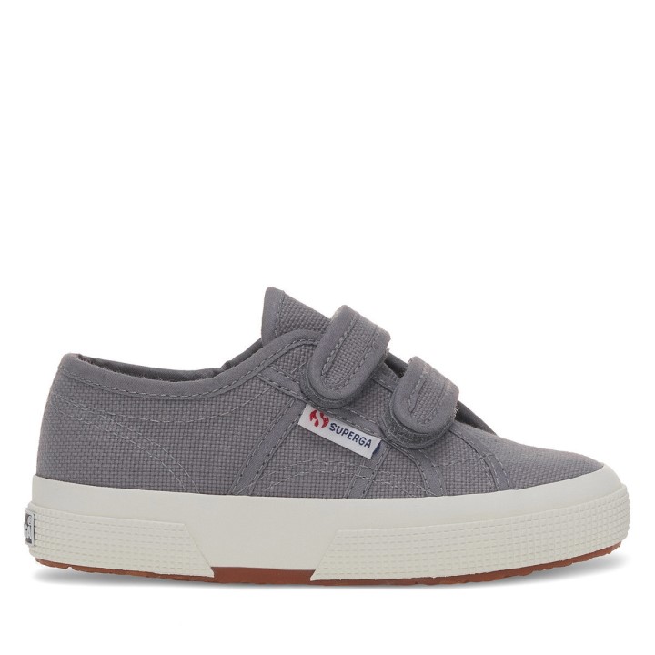 Superga 2750 Jstrap Classic Kids Sivo Plavkasto - F Avorio