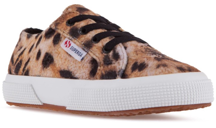 Superga 2750 Dječji Print Baršun Lt Bež Leopard