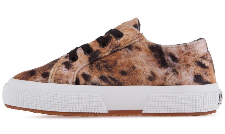 Superga 2750 Dječji Print Baršun Lt Bež Leopard