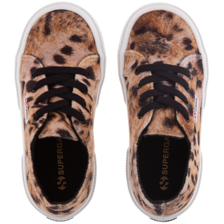 Superga 2750 Dječji Print Baršun Lt Bež Leopard