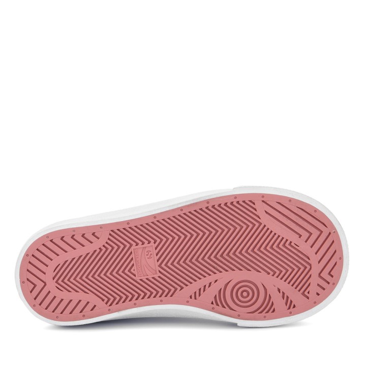 Superga 2843 Dječji Klub S Veganski Bijelo-ružičasti Prašnjavi