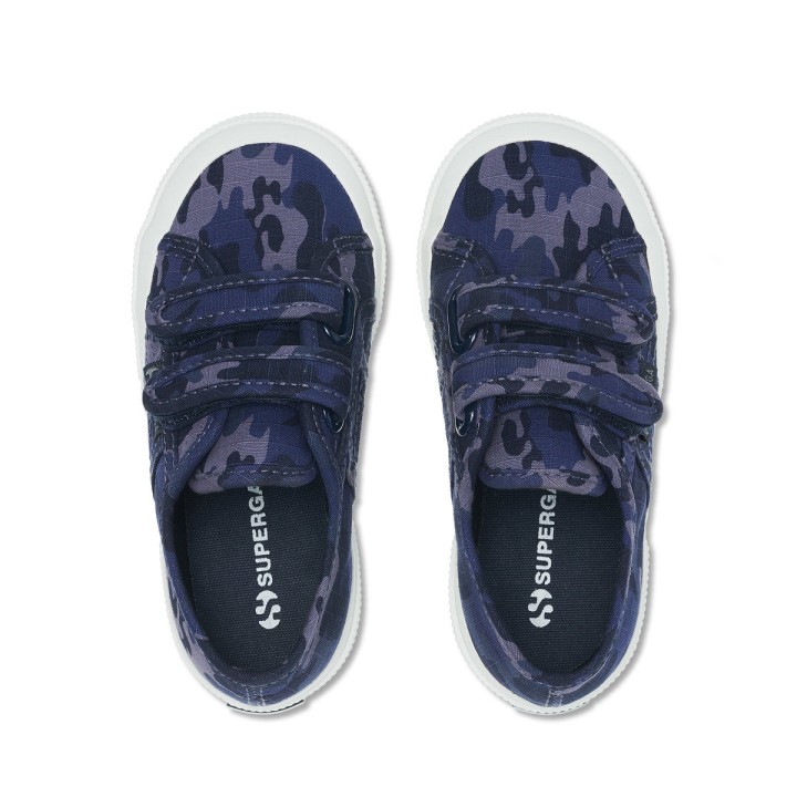 2750 Dječje Trake Camo Ripstop Plavo Sive Dk Maskirne Superga