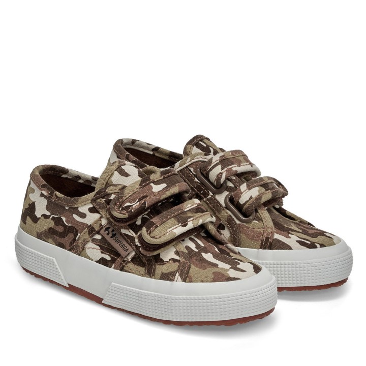 2750 Dječje Naramenice Camo Ripstop Beige Raw Camouflage Superga