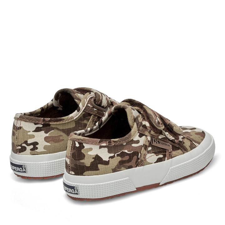 2750 Dječje Naramenice Camo Ripstop Beige Raw Camouflage Superga
