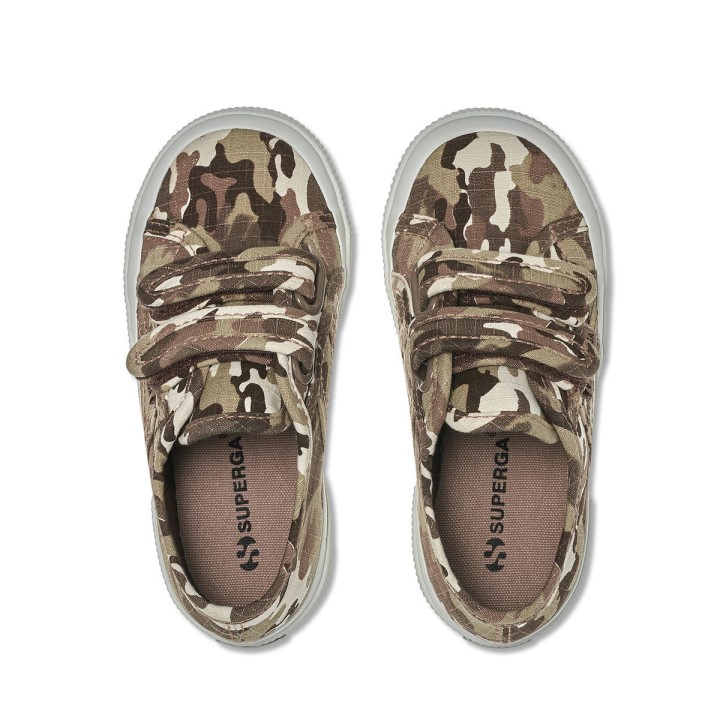 2750 Dječje Naramenice Camo Ripstop Beige Raw Camouflage Superga